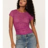 Free People Women's Keep It Simple Lace Short Sleeve Top