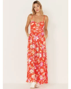 Free People Women's Wisteria Floral Print Maxi Dress -Cowboy Wear Shop 2000374747 800 P2
