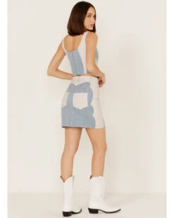 Understated Leather Women's Lil Mamma Scalloped Denim Leather Mini Skirt 10 Understated Leather Women's Lil Mamma Scalloped Denim Leather Mini Skirt -Cowboy Wear Shop 2000374928 400 P4