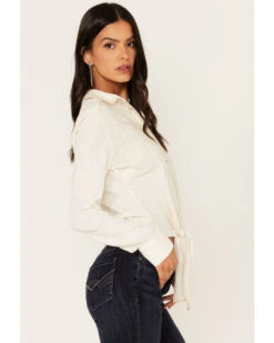 Idyllwind Women's Embroidered Tie Front Knit Long Sleeve Western Pearl Snap Shirt 8 Idyllwind Women's Embroidered Tie Front Knit Long Sleeve Western Pearl Snap Shirt -Cowboy Wear Shop 2000375284 103 P3