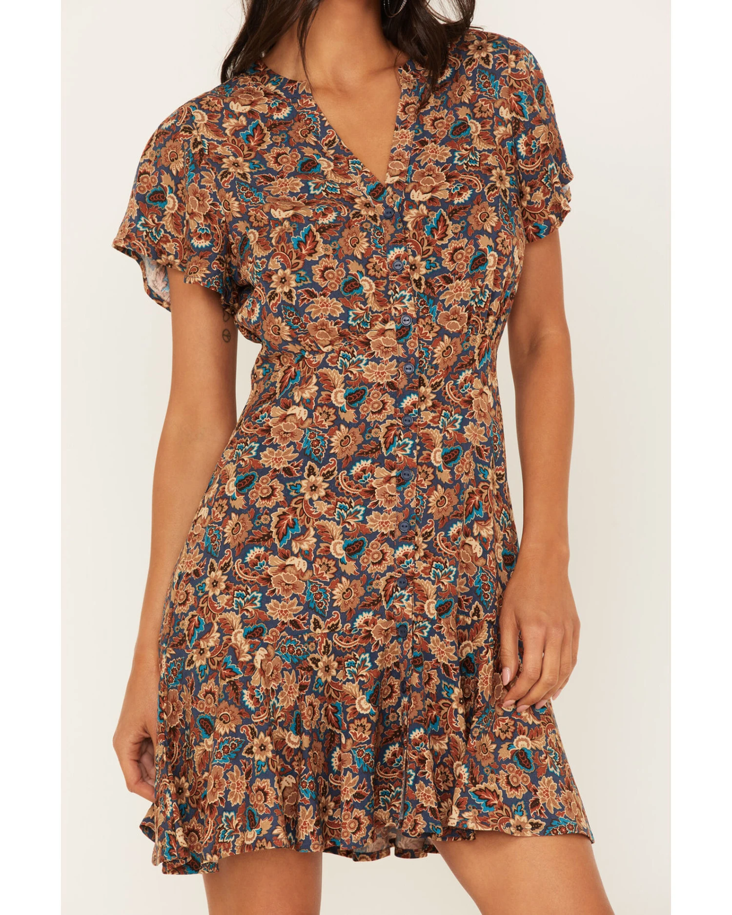 Idyllwind Women's Feeling Good Paisley Print Button-Front Dress 5 Idyllwind Women's Feeling Good Paisley Print Button-Front Dress - Image 3