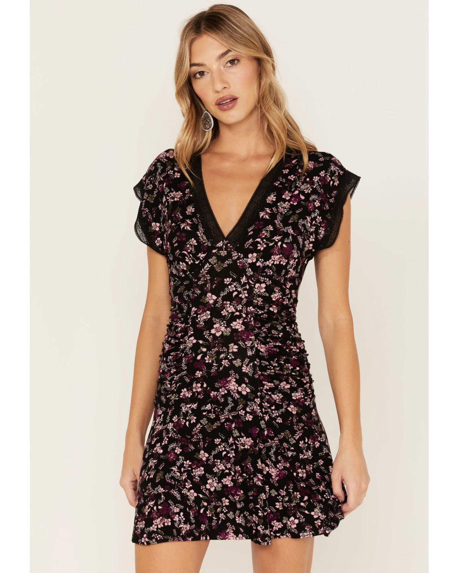 Idyllwind Women's Floral Print Ruched Dress 3 Idyllwind Women's Floral Print Ruched Dress