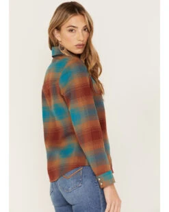 Idyllwind Women's Ombre Plaid Print Long Sleeve Pearl Snap Western Shirt 9 Idyllwind Women's Ombre Plaid Print Long Sleeve Pearl Snap Western Shirt -Cowboy Wear Shop 2000375314 400 P4