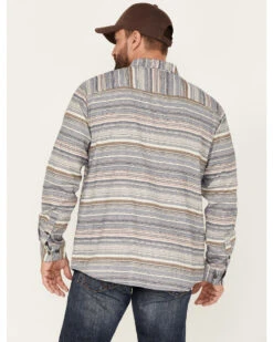 North River Men's Stripe Long Sleeve Button Down Flannel Shirt -Cowboy Wear Shop 2000375426 402 P4