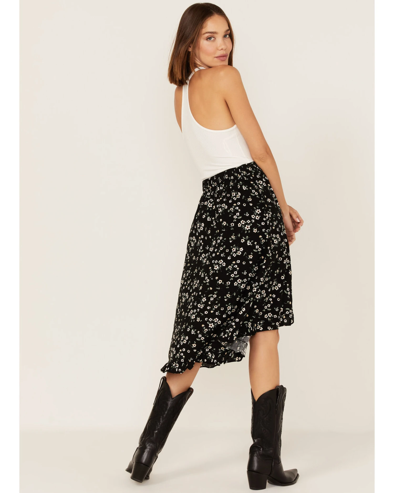 Beyond The Radar Women's Floral Print Midi Skirt 5 Beyond The Radar Women's Floral Print Midi Skirt - Image 3