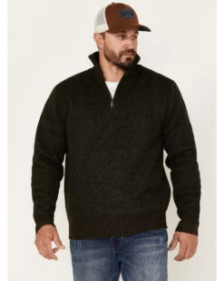 Pacific Teaze Men's 1/4 Zip Pullover Sherpa Lined Sweater
