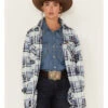 Stillwater Supply Women's Plaid Print Fleece Long Shacket -Cowboy Wear Shop 2000375840 020 P1