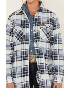 Stillwater Supply Women's Plaid Print Fleece Long Shacket -Cowboy Wear Shop 2000375840 020 P3
