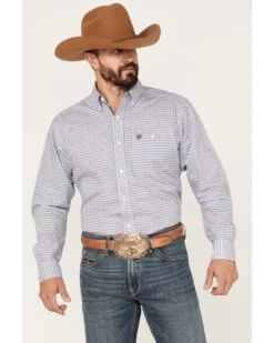 Ariat Men's Savvy Geometric Stretch Long Sleeve Button Down Western Shirt 