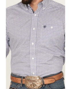 Ariat Men's Savvy Geometric Stretch Long Sleeve Button Down Western Shirt  -Cowboy Wear Shop 2000377033 100 P3