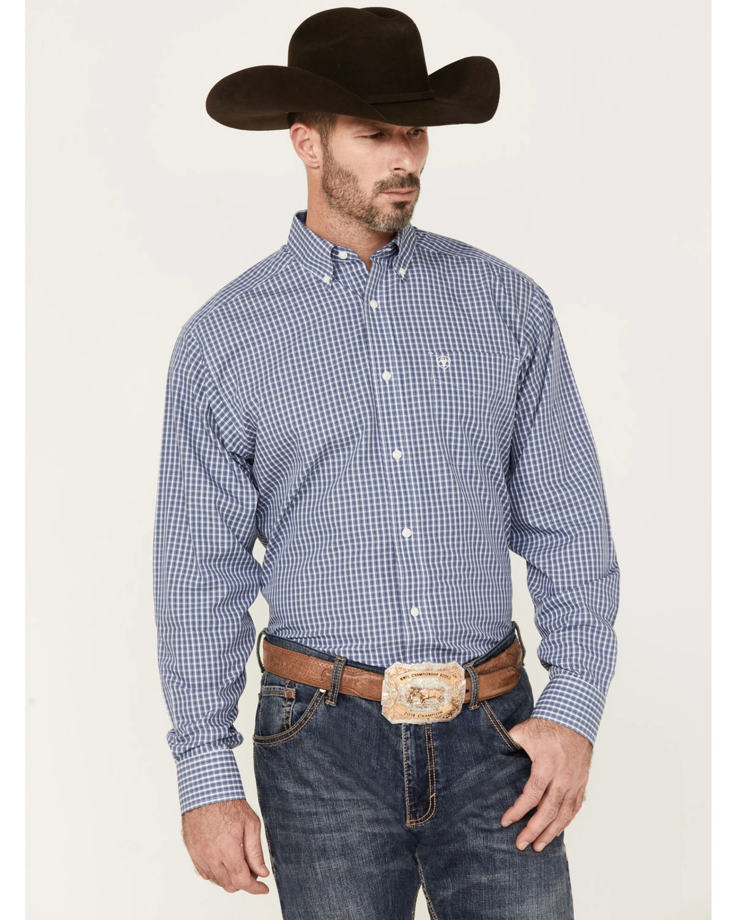 Ariat Men's Wrinkle Free Ellison Fitted Long Sleeve Button Down Western Shirt 3 Ariat Men's Wrinkle Free Ellison Fitted Long Sleeve Button Down Western Shirt