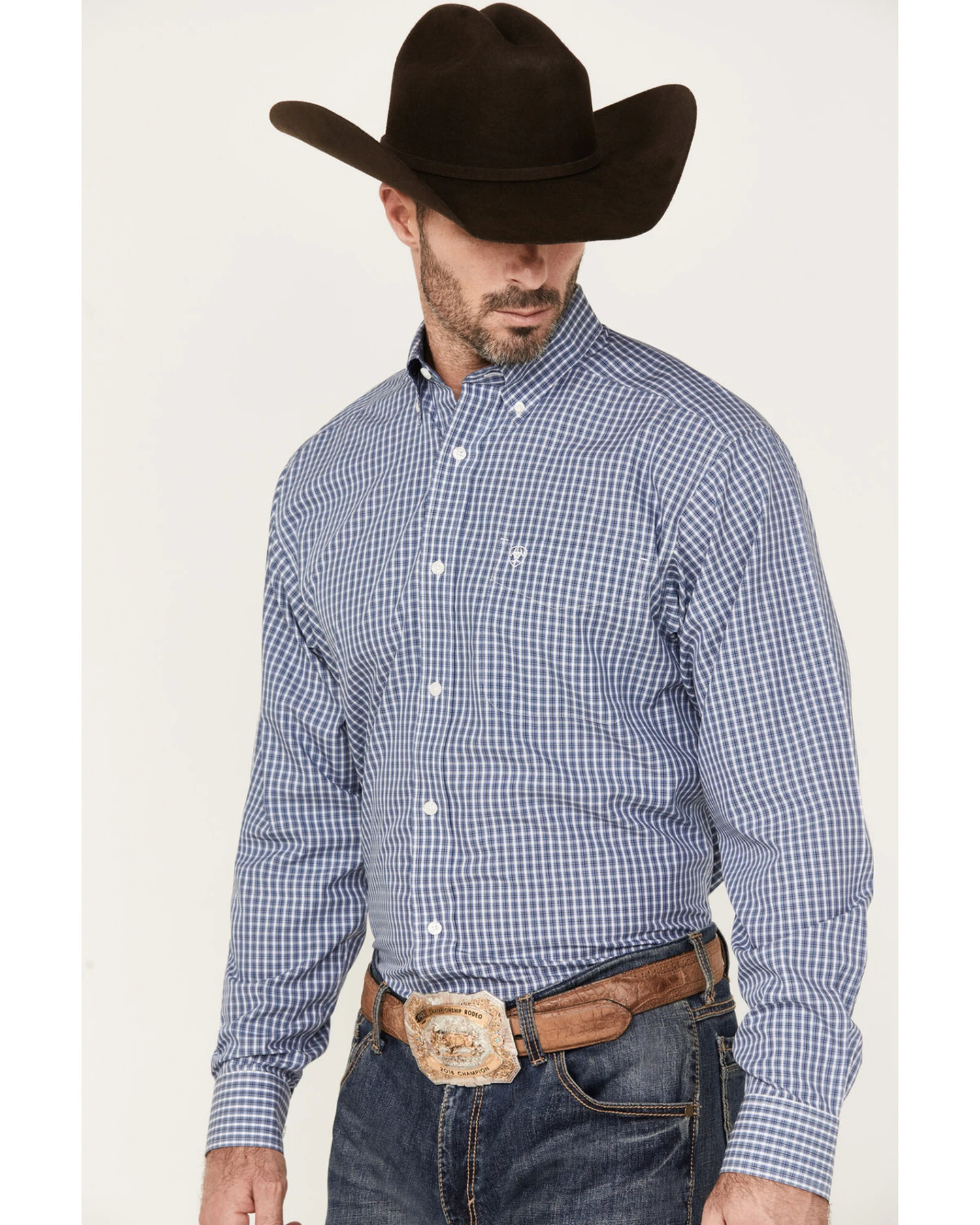 Ariat Men's Wrinkle Free Ellison Fitted Long Sleeve Button Down Western Shirt 4 Ariat Men's Wrinkle Free Ellison Fitted Long Sleeve Button Down Western Shirt - Image 2