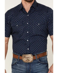 Ely Walker Men's Mini Southwestern Geo Print Short Sleeve Western Shirt   -Cowboy Wear Shop 2000377380 410 P3