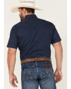 Ely Walker Men's Mini Southwestern Geo Print Short Sleeve Western Shirt   -Cowboy Wear Shop 2000377380 410 P4