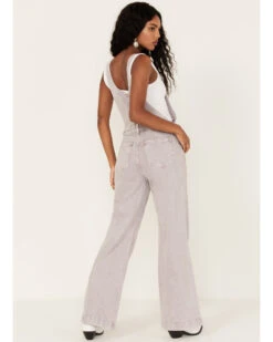 Cleo + Wolf Women's High Rise Wide Denim Overalls -Cowboy Wear Shop 2000377464 416 P4