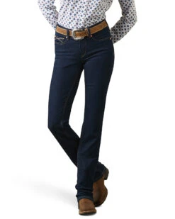 Ariat Women's R.E.A.L. Dark Wash Mid Rise Ella Stretch Straight Jeans