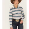 Ariat Women's Serape Stripe Long Sleeve Button-Down Kirby Stretch Shirt -Cowboy Wear Shop 2000377716 442 P1