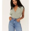 Free People Women's Aria Ruched Corset Crop Top -Cowboy Wear Shop 2000378055 341 P1