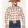 Ely Walker Men's Plaid Print Long Sleeve Pearl Snap Western Shirt 1 Ely Walker Men's Plaid Print Long Sleeve Pearl Snap Western Shirt -Cowboy Wear Shop 2000378073 200 P1