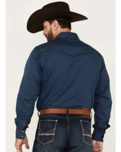 Wrangler Retro Men's Premium Solid Long Sleeve Snap Western Shirt  -Cowboy Wear Shop 2000378421 400 P4