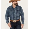 Wrangler Retro Men's Plaid Long Sleeve Western Snap Shirt -Cowboy Wear Shop 2000378422 402 P1