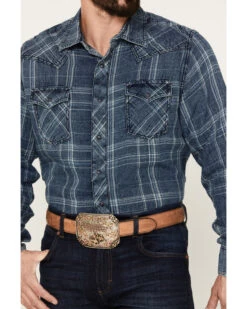 Wrangler Retro Men's Plaid Long Sleeve Western Snap Shirt 8 Wrangler Retro Men's Plaid Long Sleeve Western Snap Shirt -Cowboy Wear Shop 2000378422 402 P3