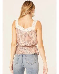 Wild Moss Women's Floral Paisley Patchwork Crochet Tank Top -Cowboy Wear Shop 2000378753 103 P4