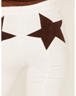 Saints & Hearts Women's High Rise Star Back Seamed Flare Jeans -Cowboy Wear Shop 2000379205 100 P4
