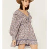 Jen's Pirate Booty Women's Floral Print Long Sleeve Wildflower Lasi Mini Dress -Cowboy Wear Shop 2000379674 400 P1