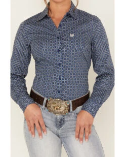 Cinch Women's Geo Print Long Sleeve Button Down Western Core Shirt 8 Cinch Women's Geo Print Long Sleeve Button Down Western Core Shirt -Cowboy Wear Shop 2000379907 410 P3