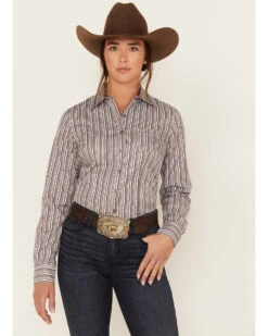 Cinch Women's Striped Long Sleeve Button Down Western Core Shirt