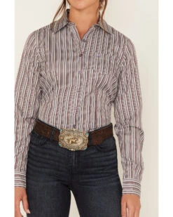 Cinch Women's Striped Long Sleeve Button Down Western Core Shirt -Cowboy Wear Shop 2000379911 640 P3