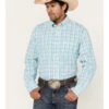 George Strait By Wrangler Men's Plaid Print Button-Down Western Shirt -Cowboy Wear Shop 2000379928 442 P1