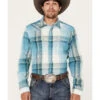 Wrangler Retro Men's Premium Plaid Print Long Sleeve Western Snap Shirt -Cowboy Wear Shop 2000379973 450 P1