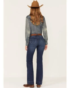 Wrangler Women's Dark Wash Mid Rise Willow Claire Ultimate Riding Trouser Jeans