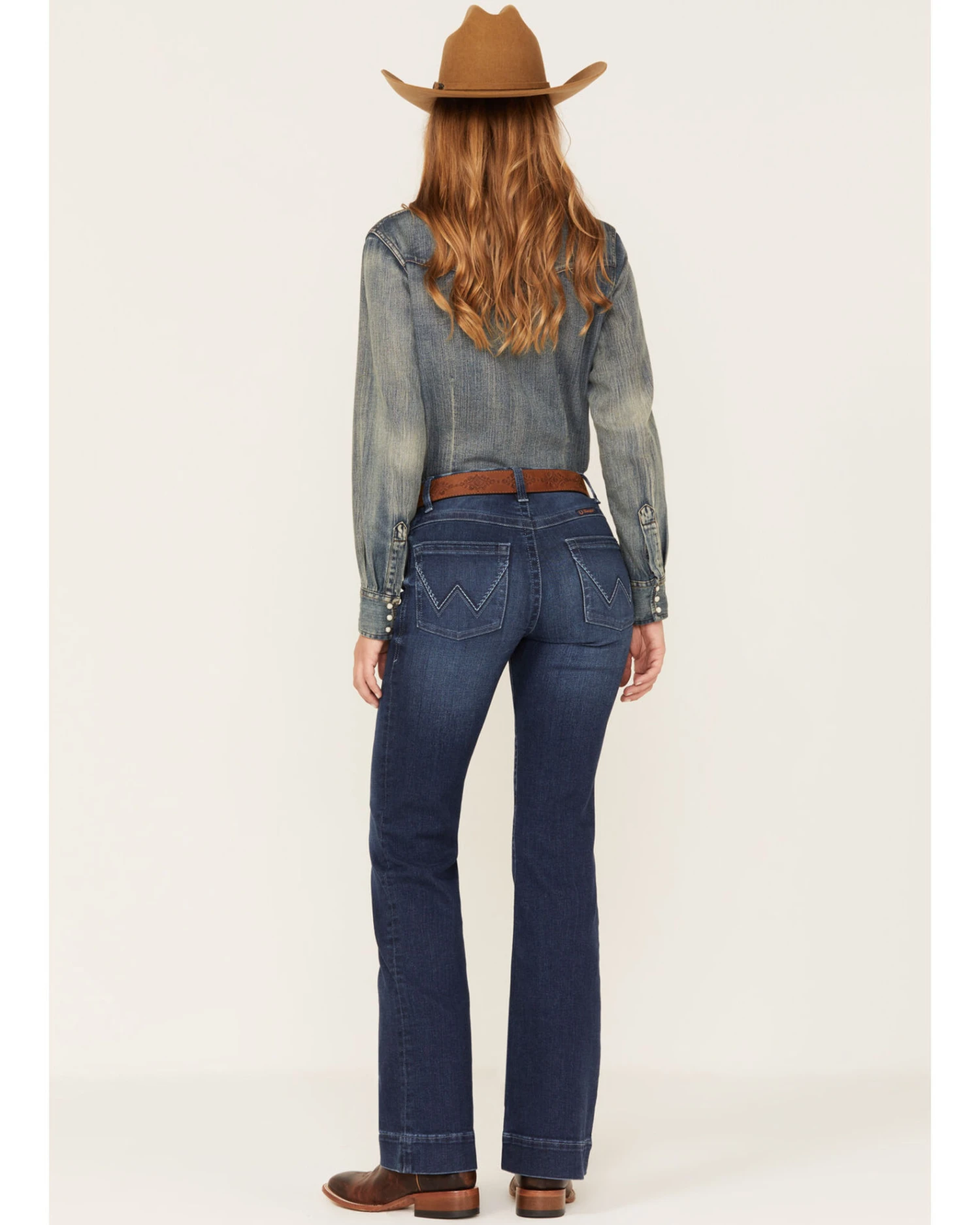 Wrangler Women's Dark Wash Mid Rise Willow Claire Ultimate Riding Trouser Jeans 3 Wrangler Women's Dark Wash Mid Rise Willow Claire Ultimate Riding Trouser Jeans