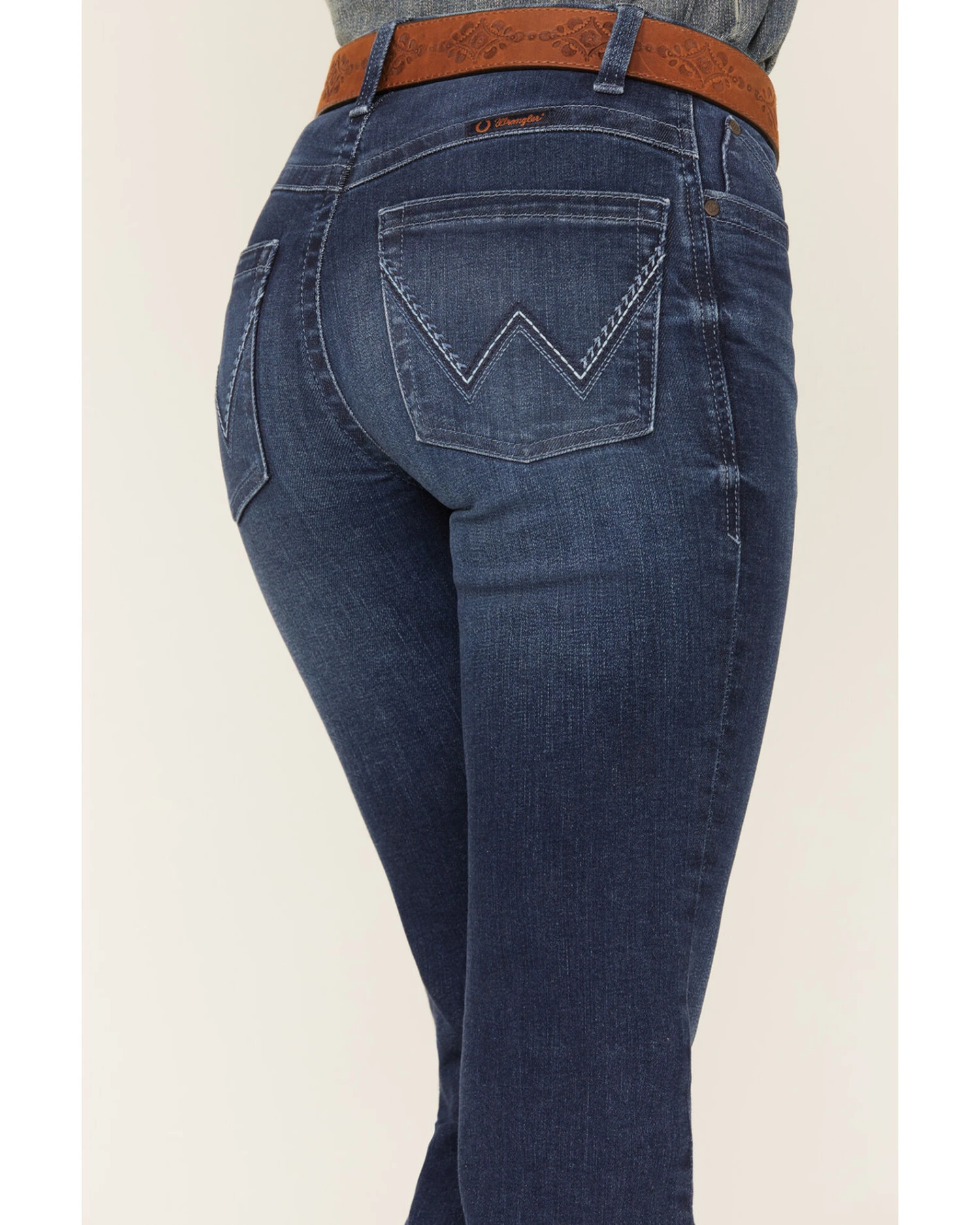 Wrangler Women's Dark Wash Mid Rise Willow Claire Ultimate Riding Trouser Jeans 4 Wrangler Women's Dark Wash Mid Rise Willow Claire Ultimate Riding Trouser Jeans - Image 2
