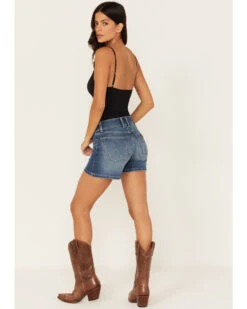 Wrangler Retro Women's Medium Wash Mid Fold Shorts -Cowboy Wear Shop 2000380207 400 P3