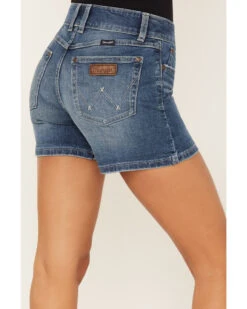 Wrangler Retro Women's Medium Wash Mid Fold Shorts -Cowboy Wear Shop 2000380207 400 P4
