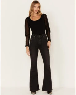 Rock & Roll Denim Women's High Rise Star Back Flare Jeans -Cowboy Wear Shop 2000380596 001 P4