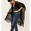 Shyanne Women's Floral Lace Fringe Shawl