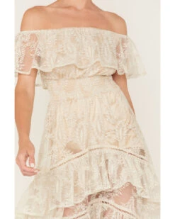 Shyanne Women's Off-Shoulder Tiered Lace Dress -Cowboy Wear Shop 2000380623 295 P3
