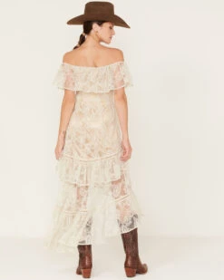 Shyanne Women's Off-Shoulder Tiered Lace Dress -Cowboy Wear Shop 2000380623 295 P4