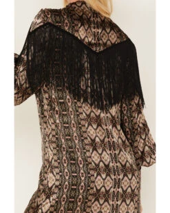 Shyanne Women's Long Sleeve Satin Fringe Mode Dress -Cowboy Wear Shop 2000380639 001 P4
