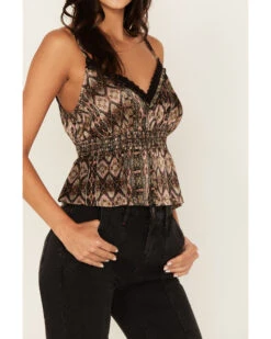 Shyanne Women's Southwestern Print Lace Cami Top -Cowboy Wear Shop 2000380640 251 P3