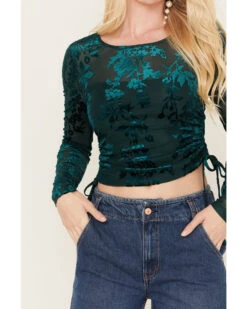 Shyanne Women's Side Tie Long Sleeve Top 8 Shyanne Women's Side Tie Long Sleeve Top -Cowboy Wear Shop 2000380650 443 P3