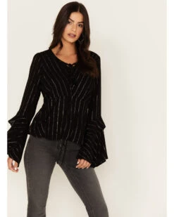 Idyllwind Women's Lafayette Metallic Stripe Top