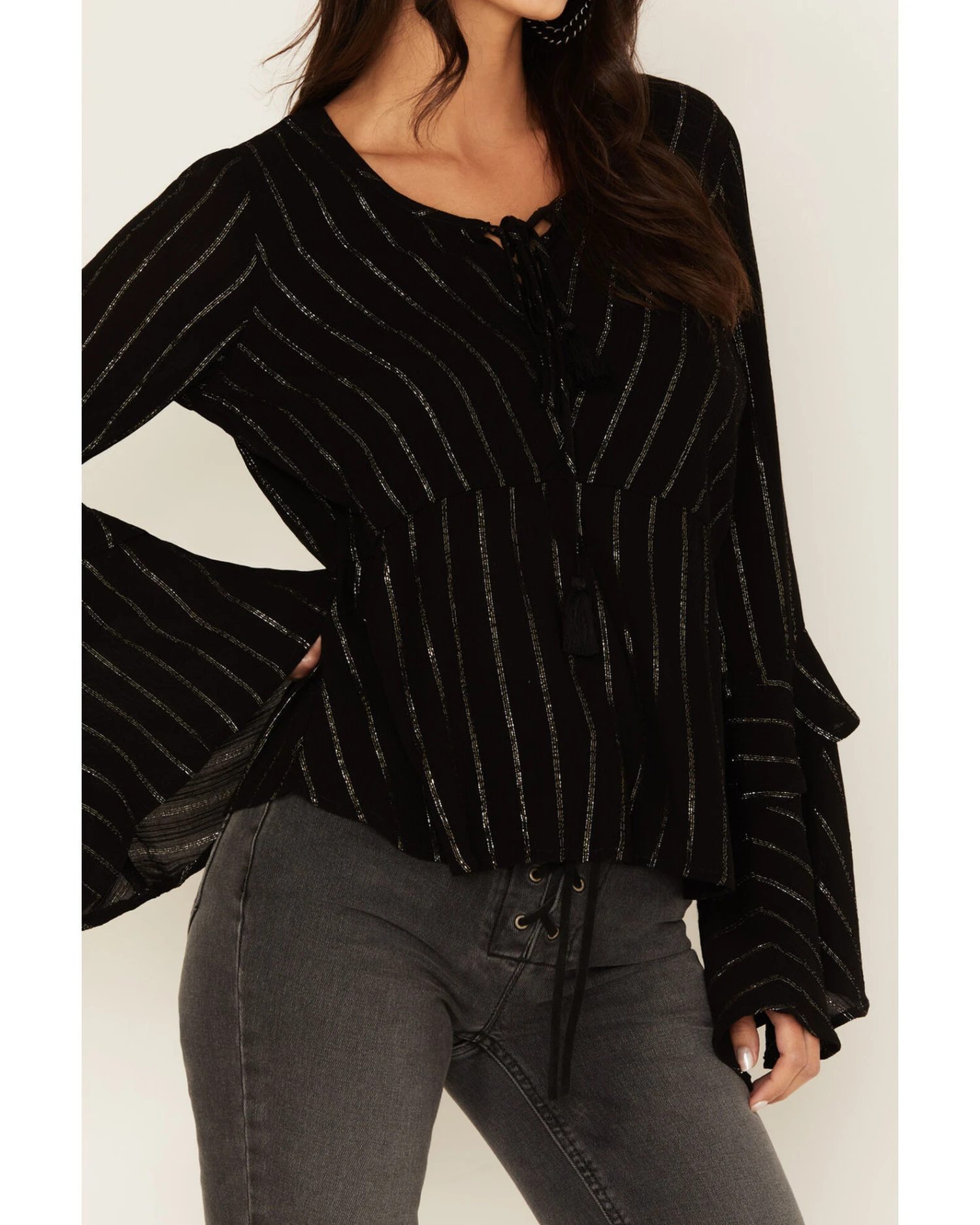 Idyllwind Women's Lafayette Metallic Stripe Top 5 Idyllwind Women's Lafayette Metallic Stripe Top - Image 3