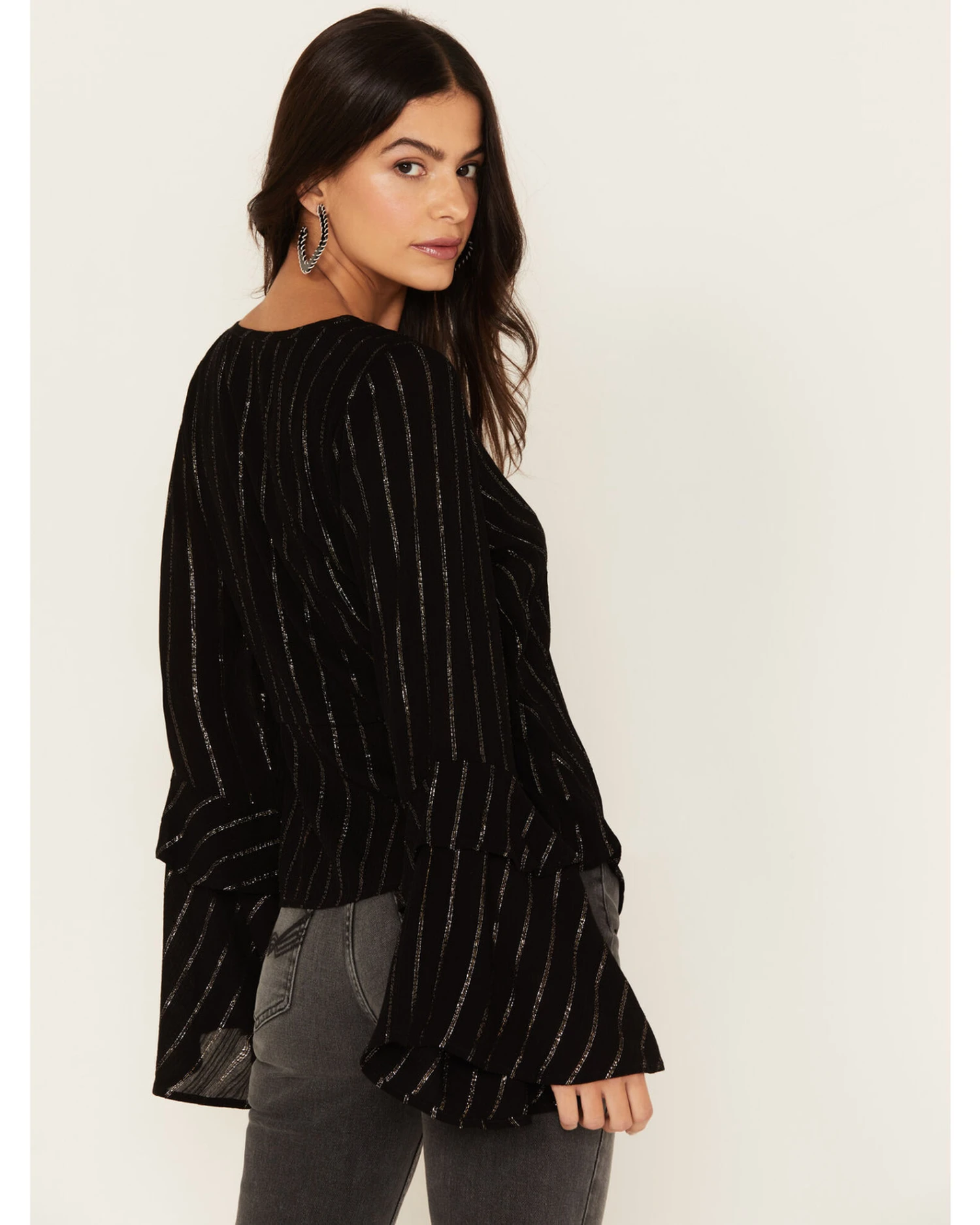 Idyllwind Women's Lafayette Metallic Stripe Top 6 Idyllwind Women's Lafayette Metallic Stripe Top - Image 4