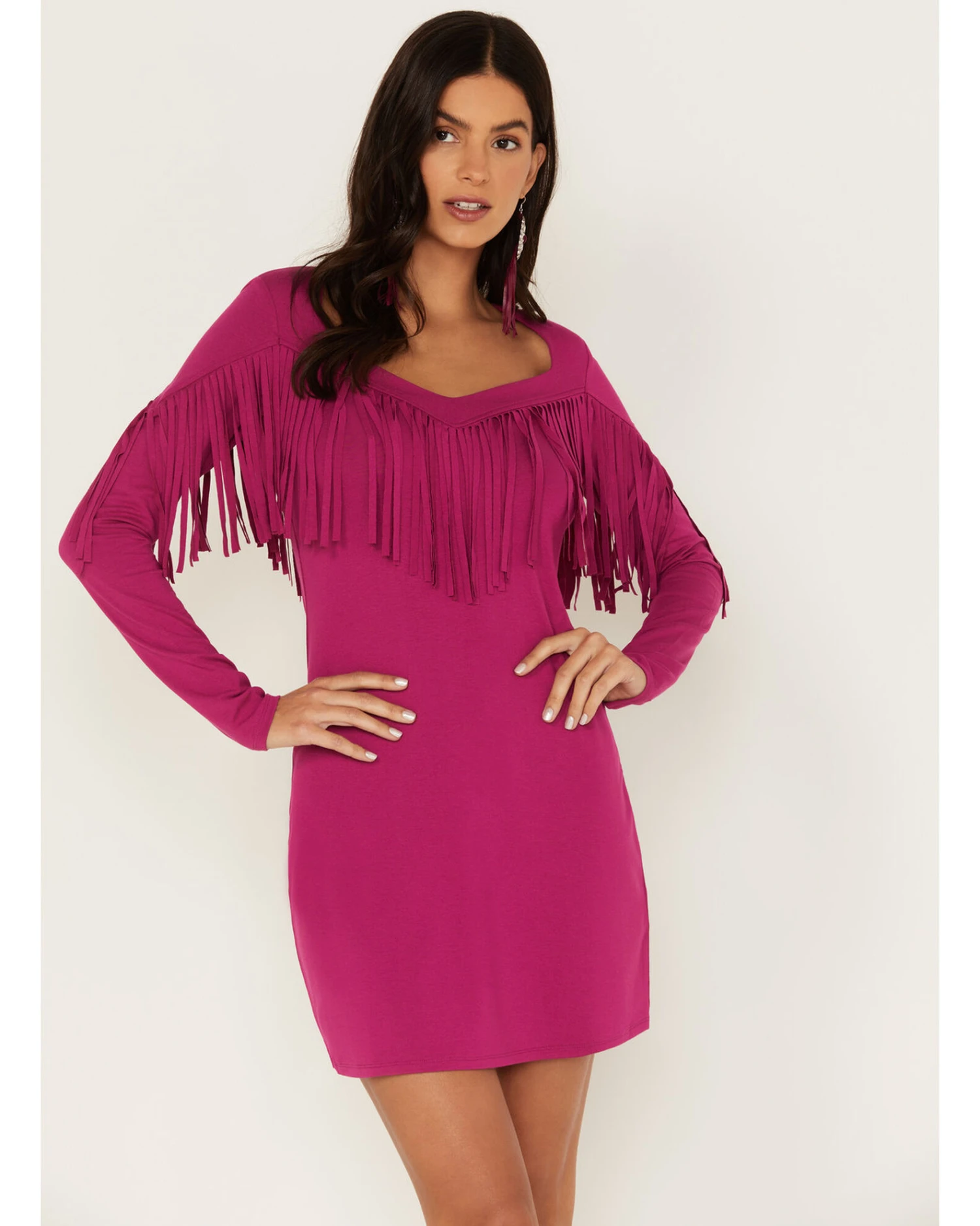 Idyllwind Women's Bryan Long Sleeve Fringe Knit Dress 3 Idyllwind Women's Bryan Long Sleeve Fringe Knit Dress